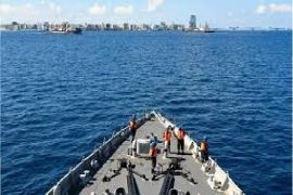 Indian Navy’s offshore patrol vessel INS Sunayna arrived in Male